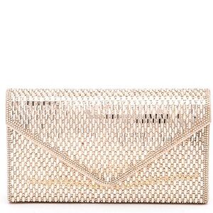 Rhinestone Evening Clutch Bag - Gold, Silver, Black